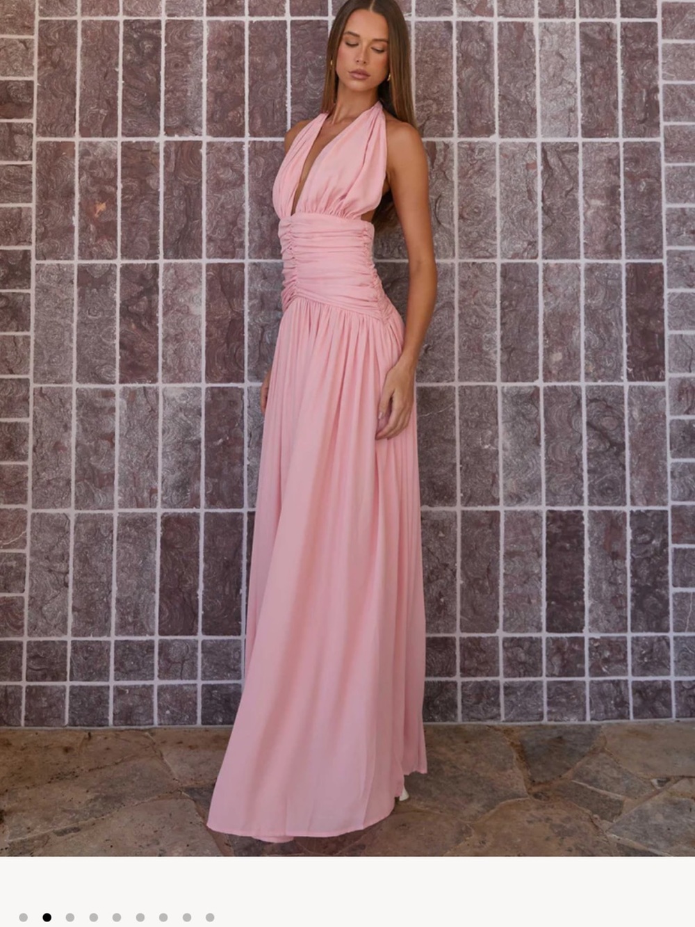 Peppermayo Blush Pink Halter Maxi Dress - Picture 7 of 7
